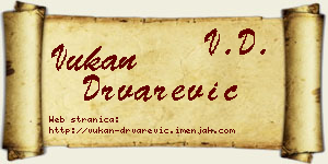 Vukan Drvarević vizit kartica